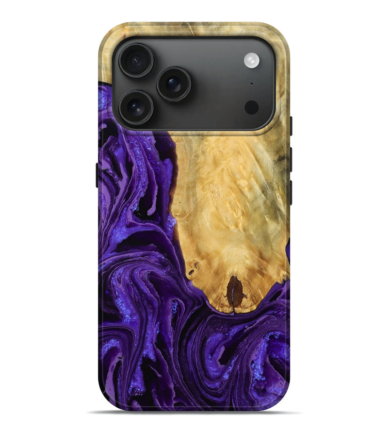 iPhone 17 Pro Max Wood Live Edge Phone Case - Ulysses (Purple, 782483)