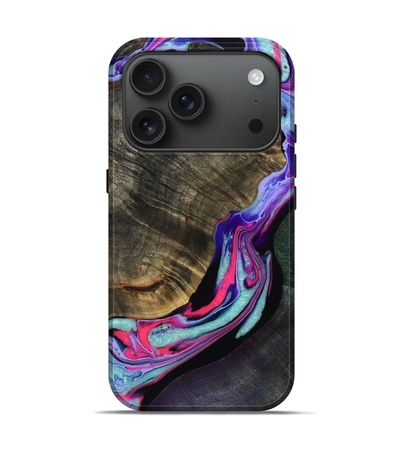 iPhone 17 Pro Wood Live Edge Phone Case - Leah (Vivid, 782547)