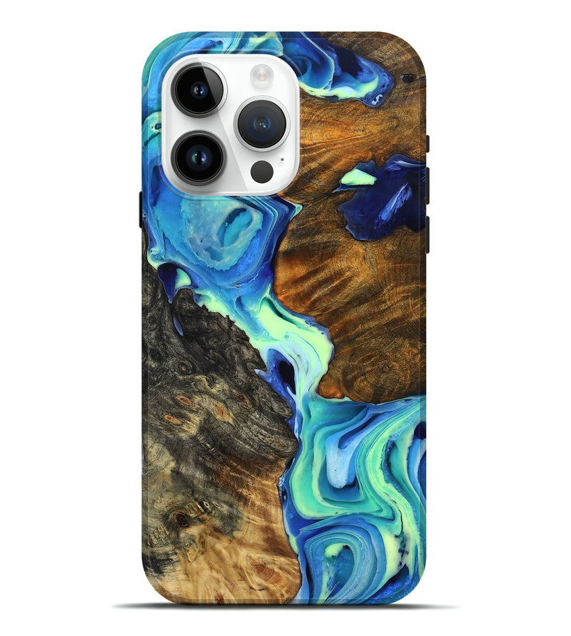 iPhone 15 Pro Max Wood Live Edge Phone Case - Kaiya (Vivid, 782558)