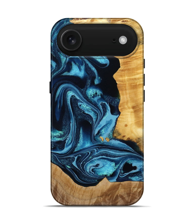 iPhone 17 Air Wood Live Edge Phone Case - Kenzo (Blue, 782866)