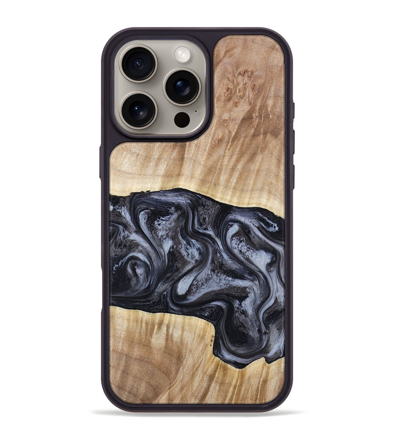iPhone 16 Pro Max Wood Phone Case - Shakira (Black & White, 783137)