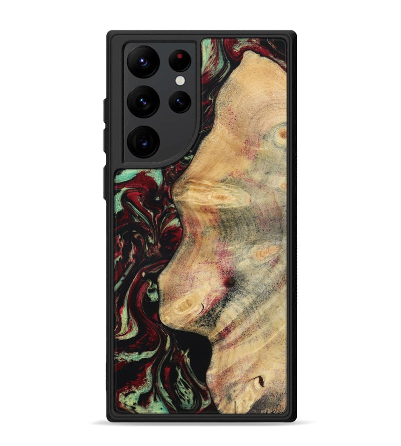 Galaxy S22 Ultra Wood Phone Case - Branden (Red, 783289)