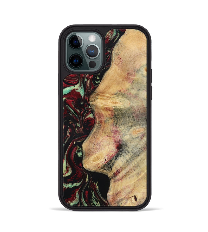 iPhone 12 Pro Wood Phone Case - Branden (Red, 783289)