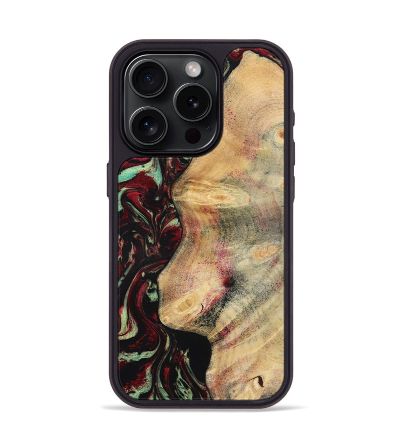 iPhone 15 Pro Wood Phone Case - Branden (Red, 783289)