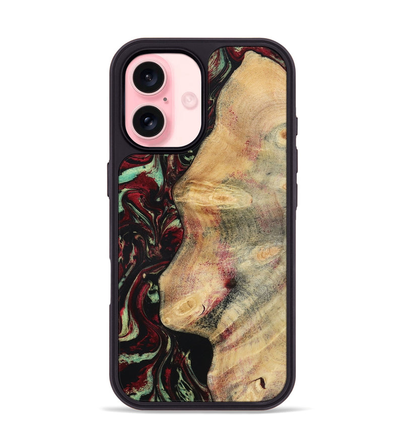 iPhone 16 Wood Phone Case - Branden (Red, 783289)