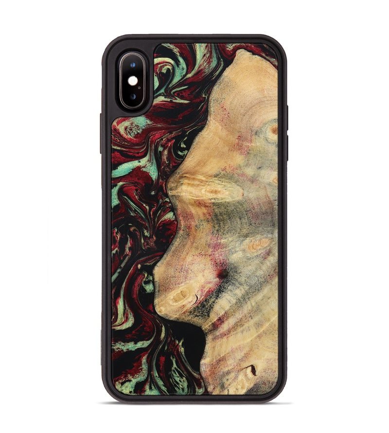 iPhone Xs Max Wood Phone Case - Branden (Red, 783289)