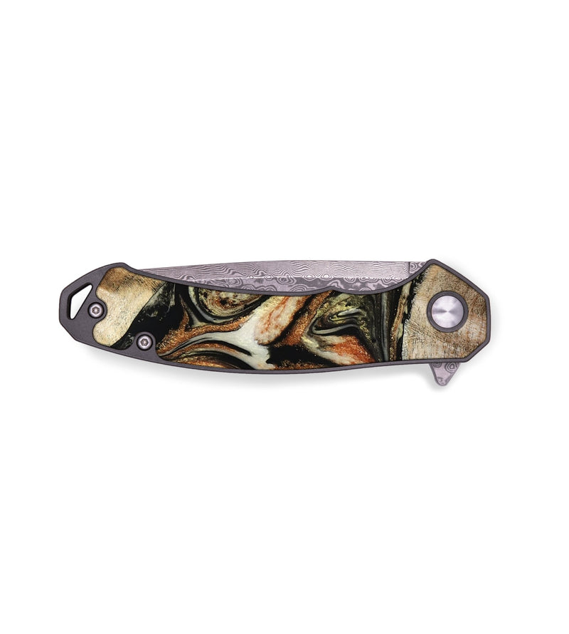 EDC Wood Pocket Knife - Rowan (Black & White, 783294)