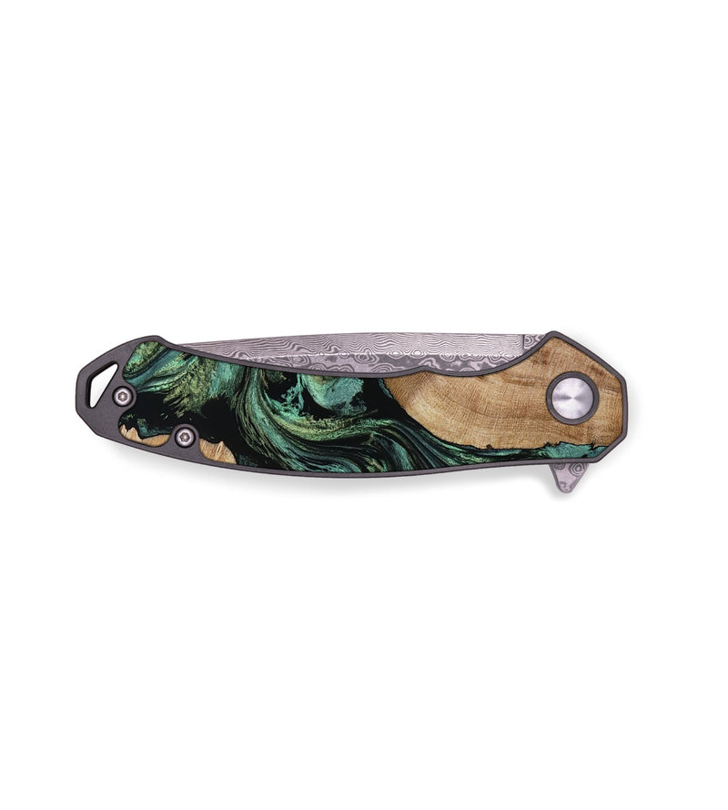 EDC Wood Pocket Knife - Sara (Green, 783316)