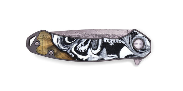 EDC Wood Pocket Knife - Savana (Black & White, 783383)