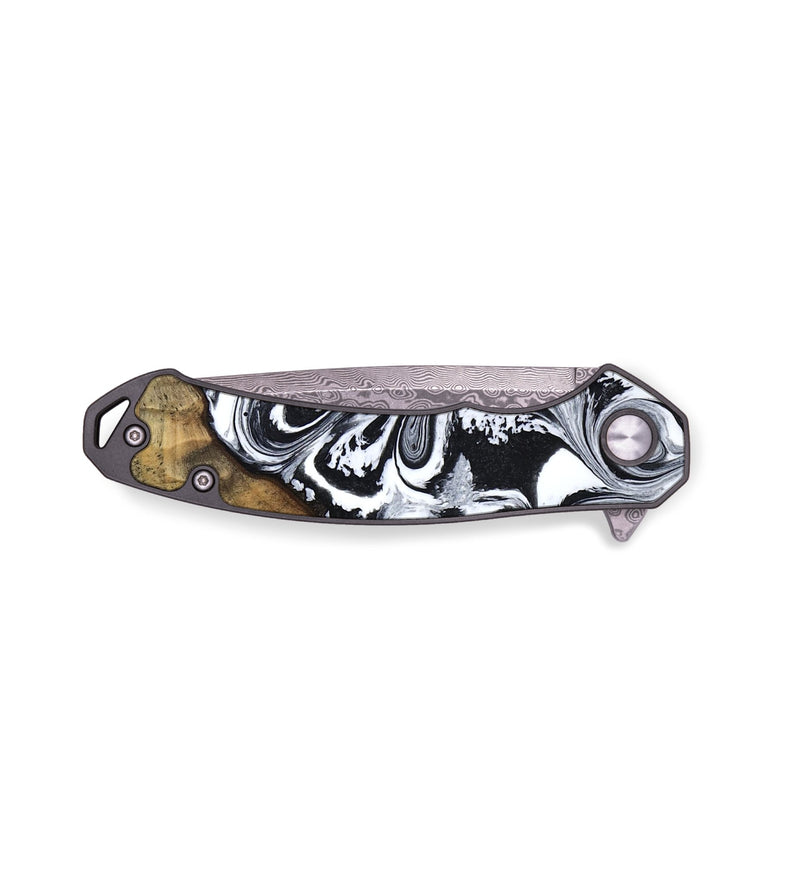 EDC Wood Pocket Knife - Savana (Black & White, 783383)