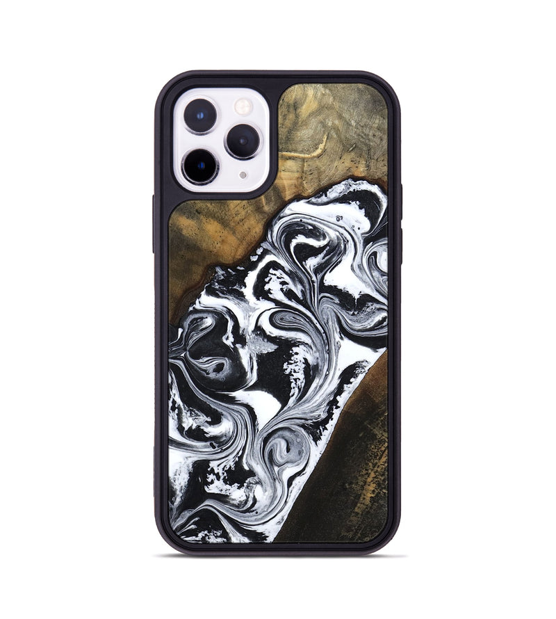 iPhone 11 Pro Wood Phone Case - Savana (Black & White, 783383)