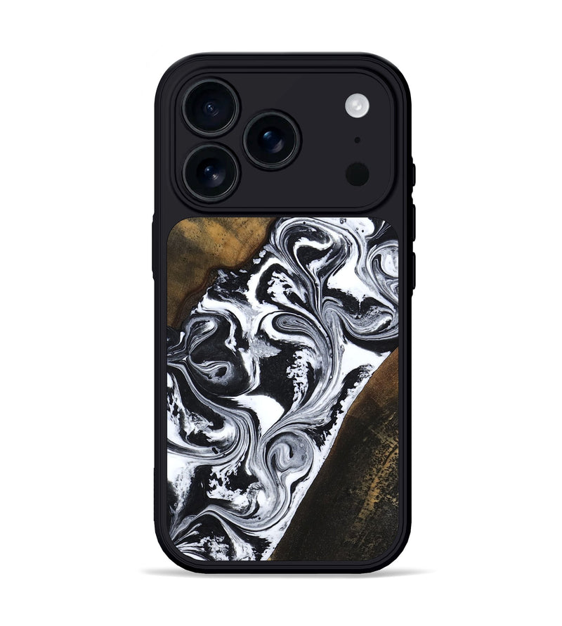 iPhone 17 Pro Wood Phone Case - Savana (Black & White, 783383)