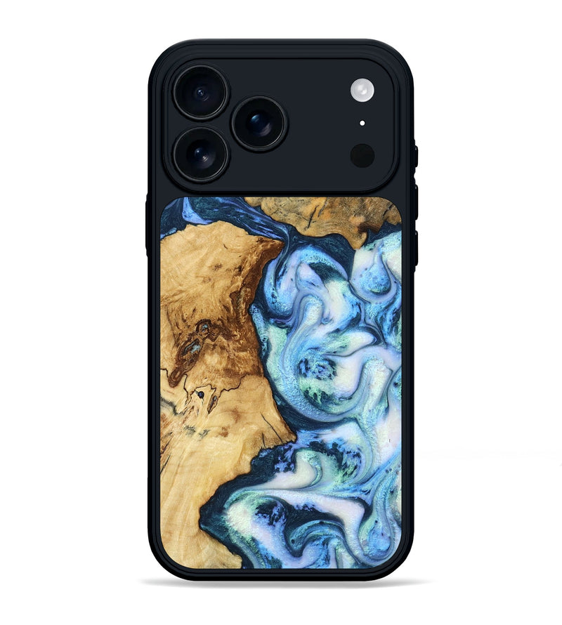 iPhone 17 Pro Max Wood Phone Case - Kurt (Blue, 783412)