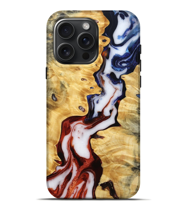 iPhone 16 Pro Max Wood Live Edge Phone Case - Evelyn (Ombre, 783900)