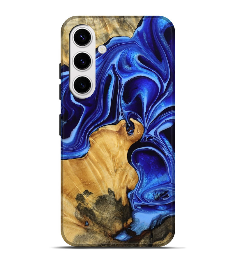 Galaxy S25 Plus Wood Live Edge Phone Case - Tonia (Blue, 783947)