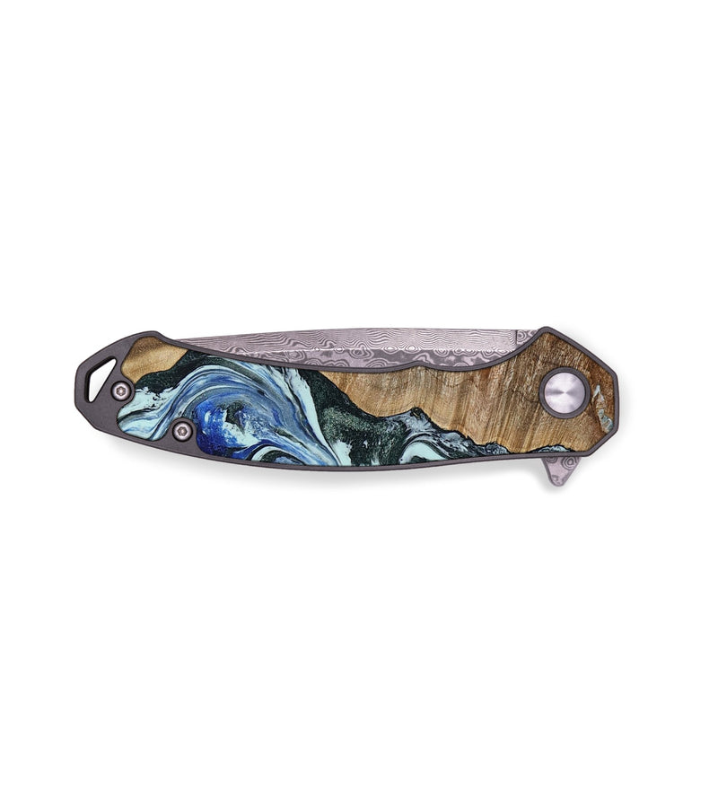 EDC Wood Pocket Knife - Patrica (Blue, 784032)