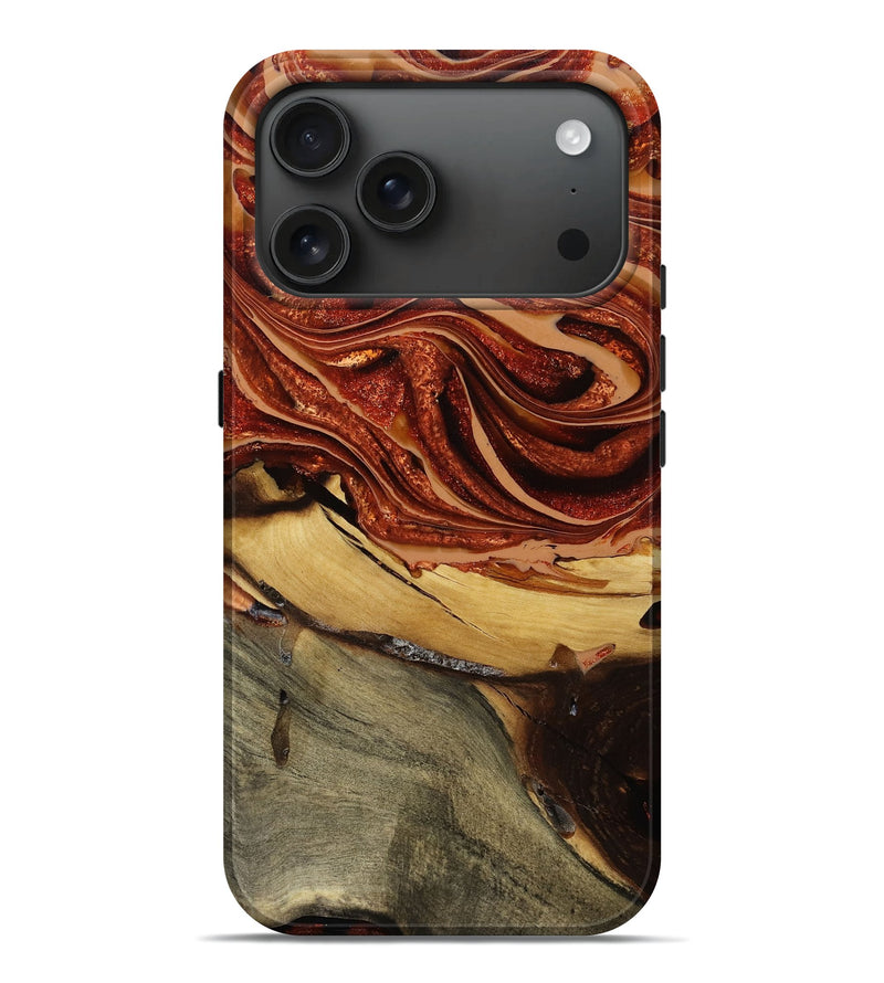 iPhone 17 Pro Max Wood Live Edge Phone Case - Kaye (Red, 784272)
