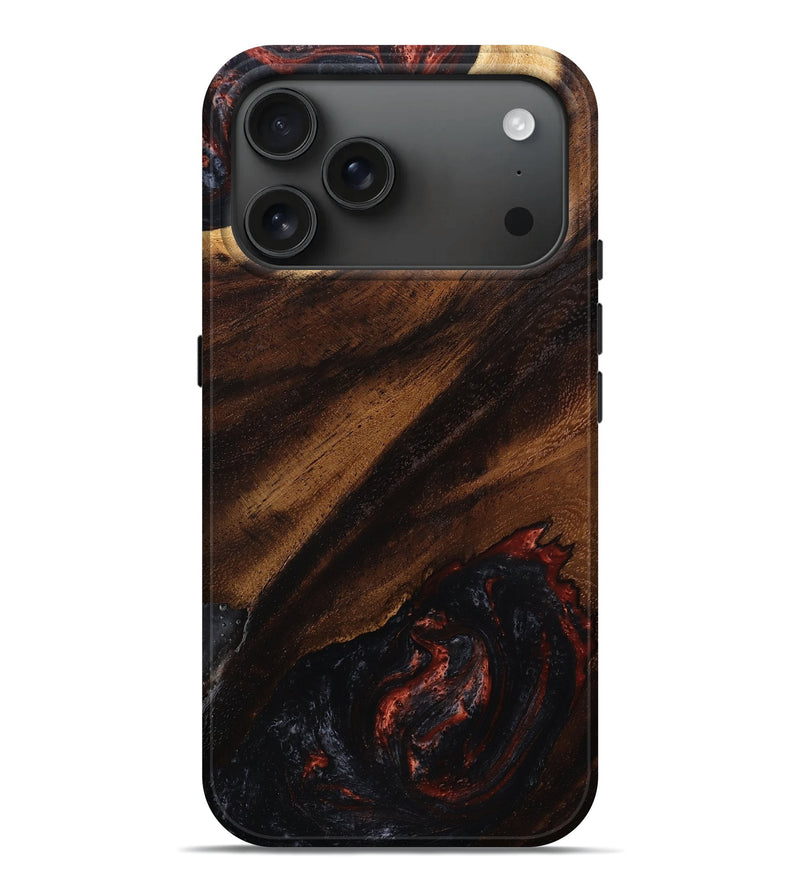 iPhone 17 Pro Max Wood Live Edge Phone Case - Felix (Red, 784275)