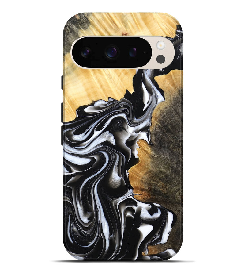 Pixel 10 Pro XL Wood Live Edge Phone Case - Lyra (Black & White, 784285)
