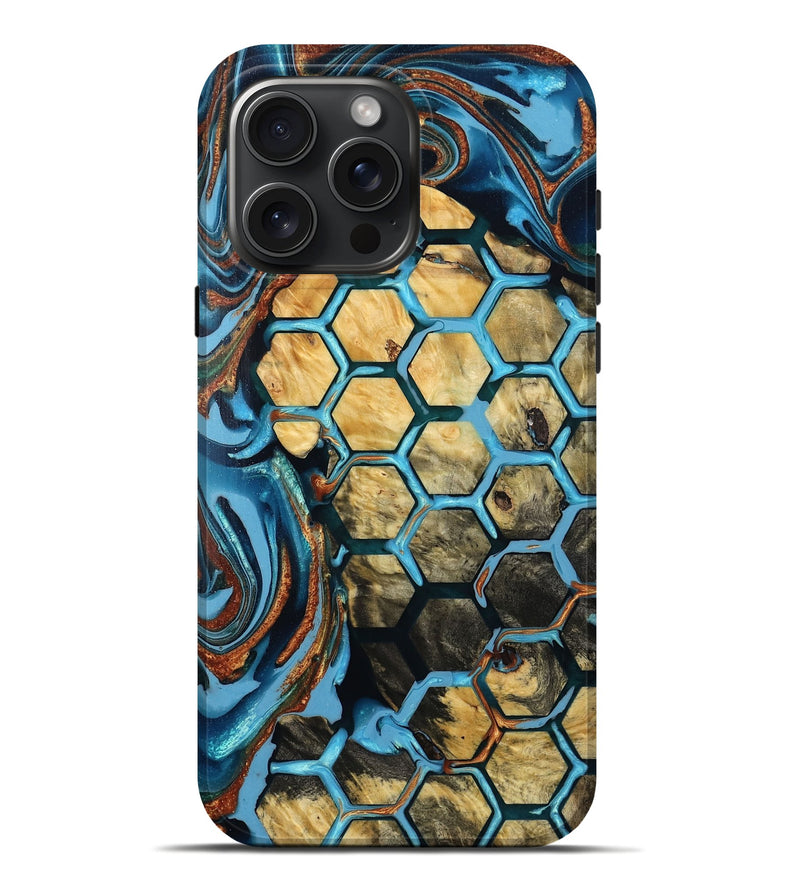 iPhone 16 Pro Max Wood Live Edge Phone Case - Nautica (Pattern, 784287)