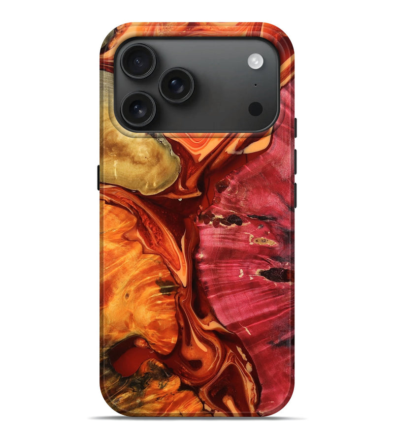 iPhone 17 Pro Max Wood Live Edge Phone Case - Moses (Red, 784299)