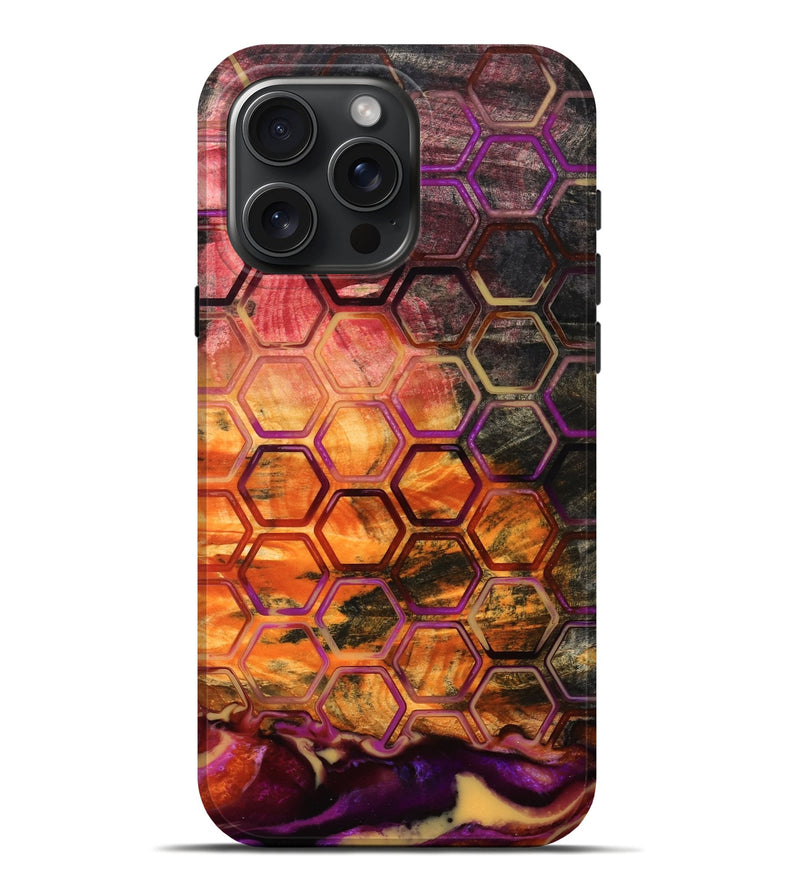 iPhone 16 Pro Max Wood Live Edge Phone Case - Savion (Pattern, 784313)