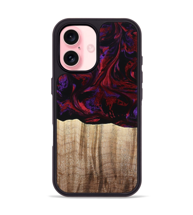 iPhone 16 Wood Phone Case - Holden (Red, 784427)