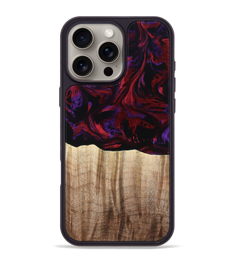 iPhone 16 Pro Max Wood Phone Case - Holden (Red, 784427)