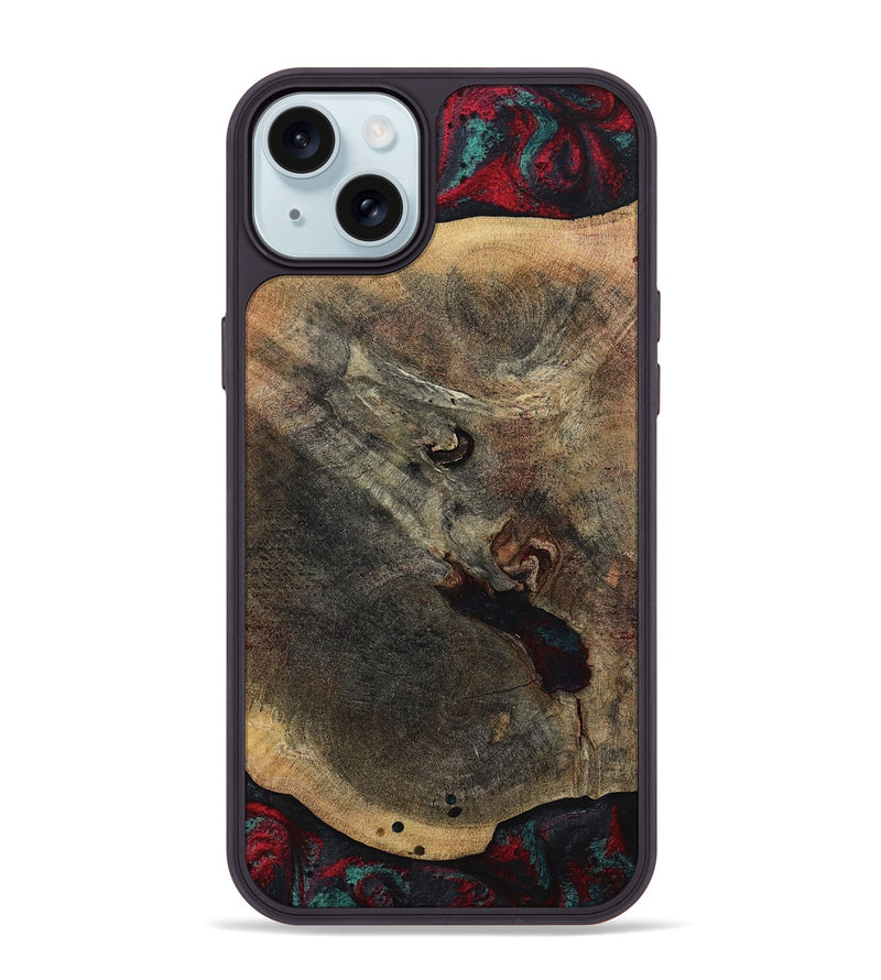 iPhone 15 Plus Wood Phone Case - Kiaan (Red, 784434)