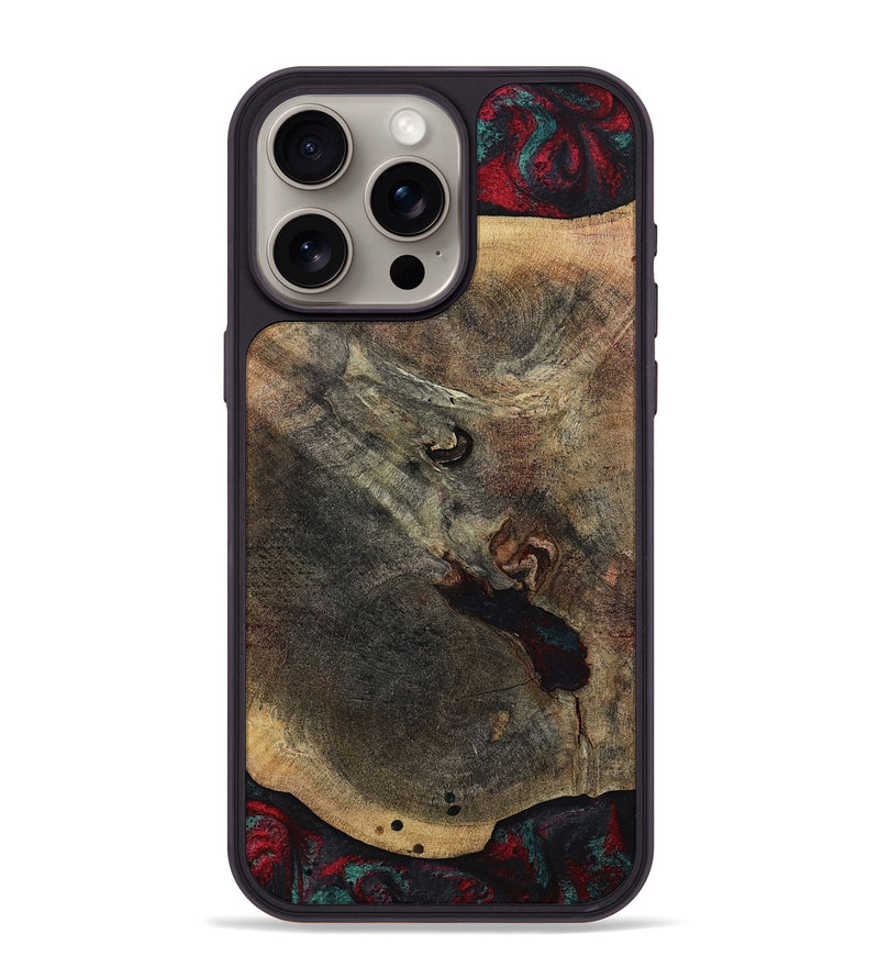iPhone 15 Pro Max Wood Phone Case - Kiaan (Red, 784434)