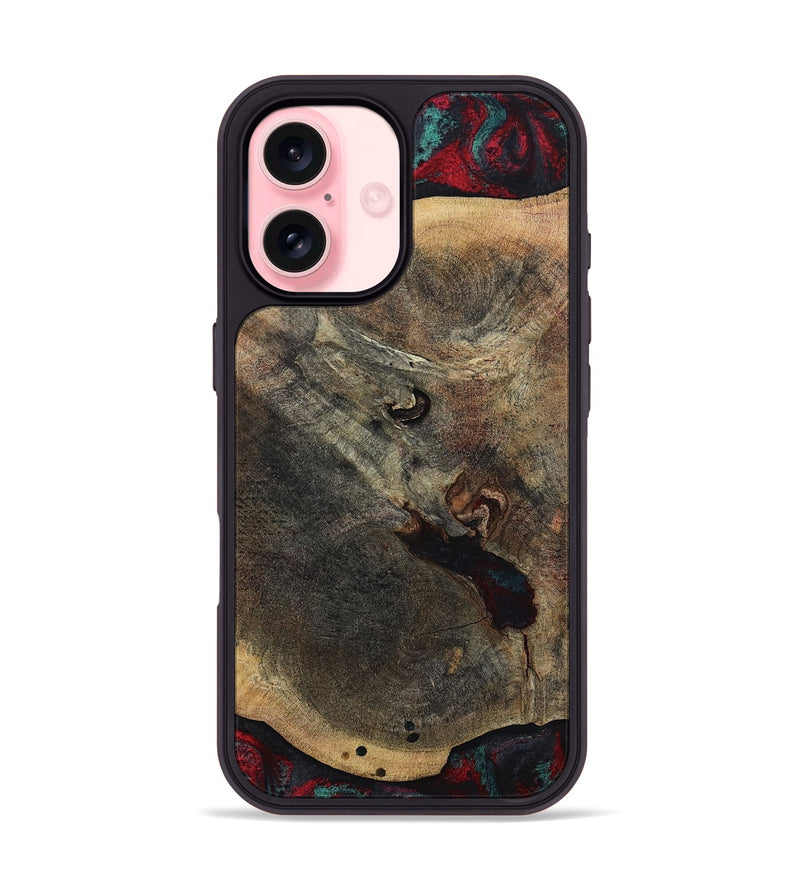 iPhone 16 Wood Phone Case - Kiaan (Red, 784434)