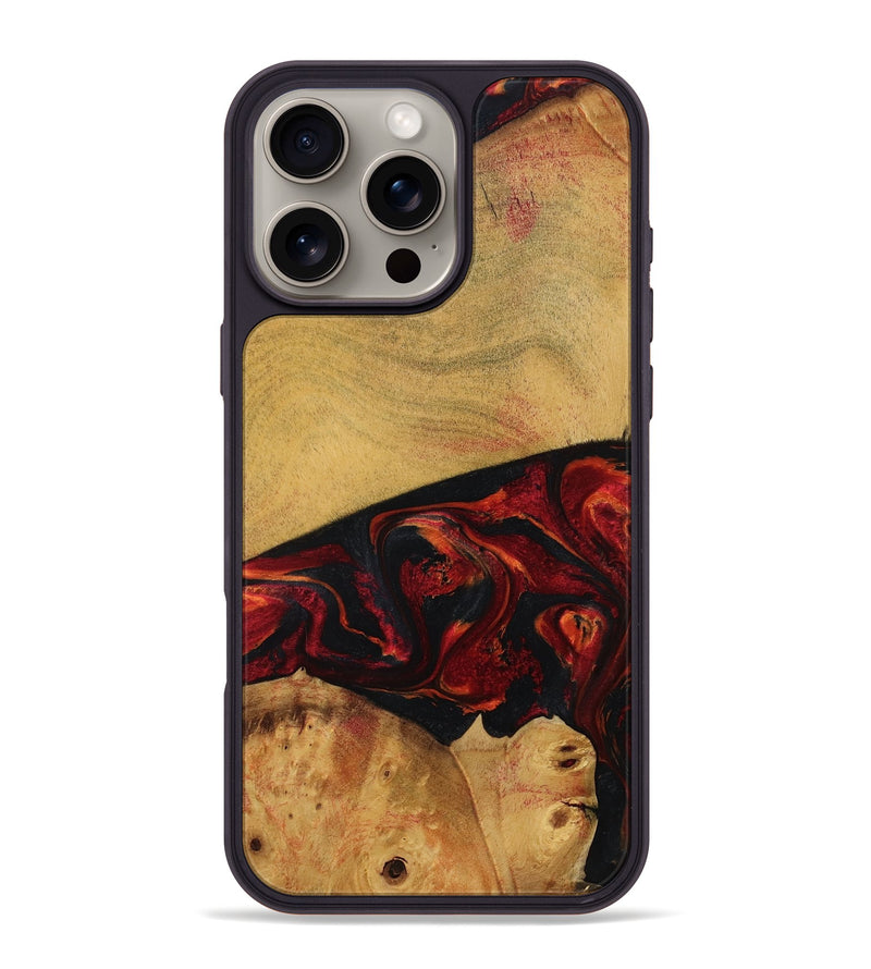 iPhone 16 Pro Max Wood Phone Case - Liz (Red, 784435)
