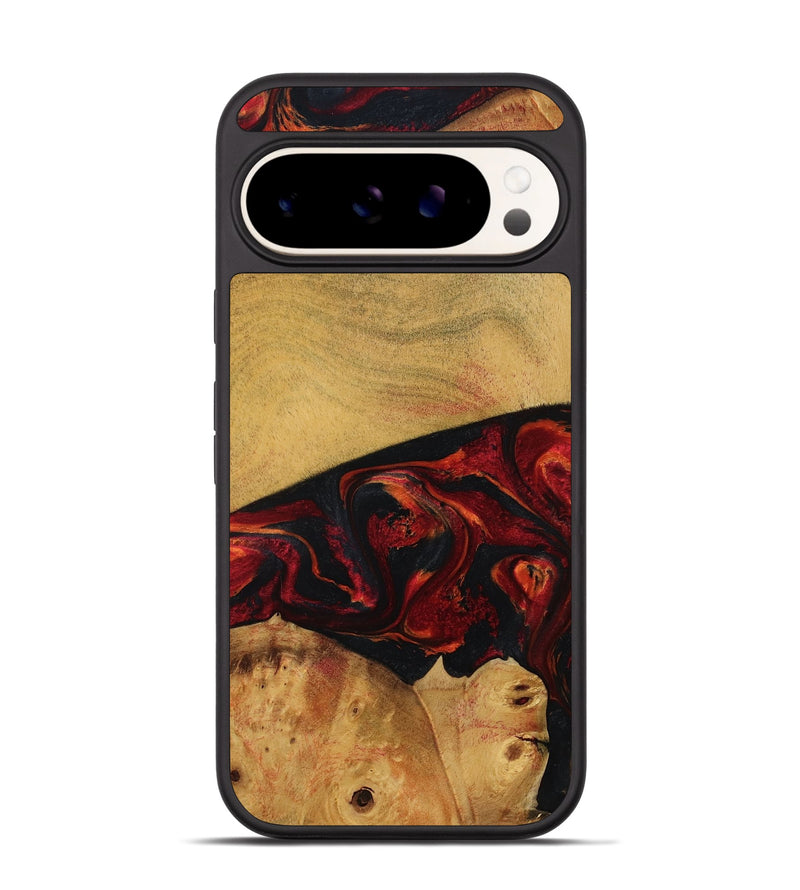 Pixel 9 Wood Phone Case - Liz (Red, 784435)