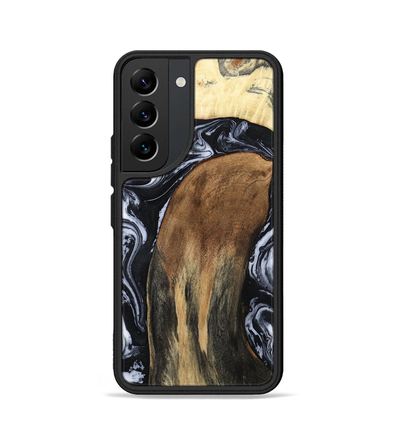Galaxy S22 Wood Phone Case - Iona (Black & White, 784440)