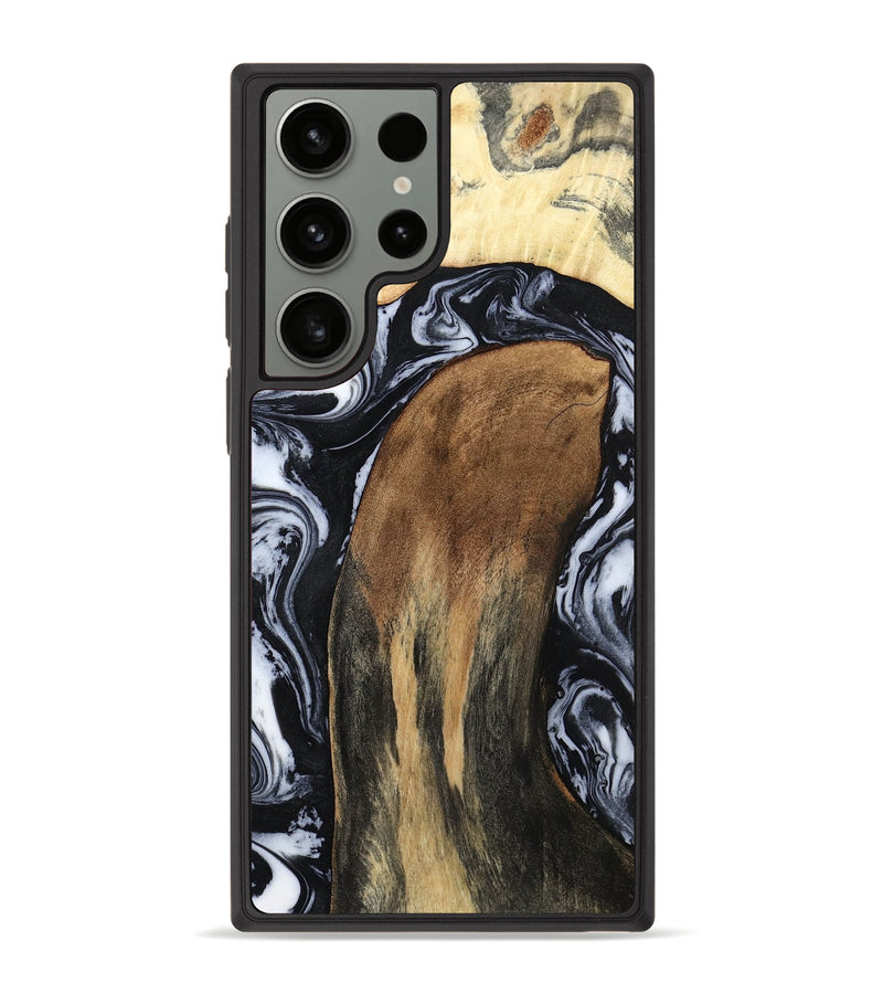 Galaxy S23 Ultra Wood Phone Case - Iona (Black & White, 784440)