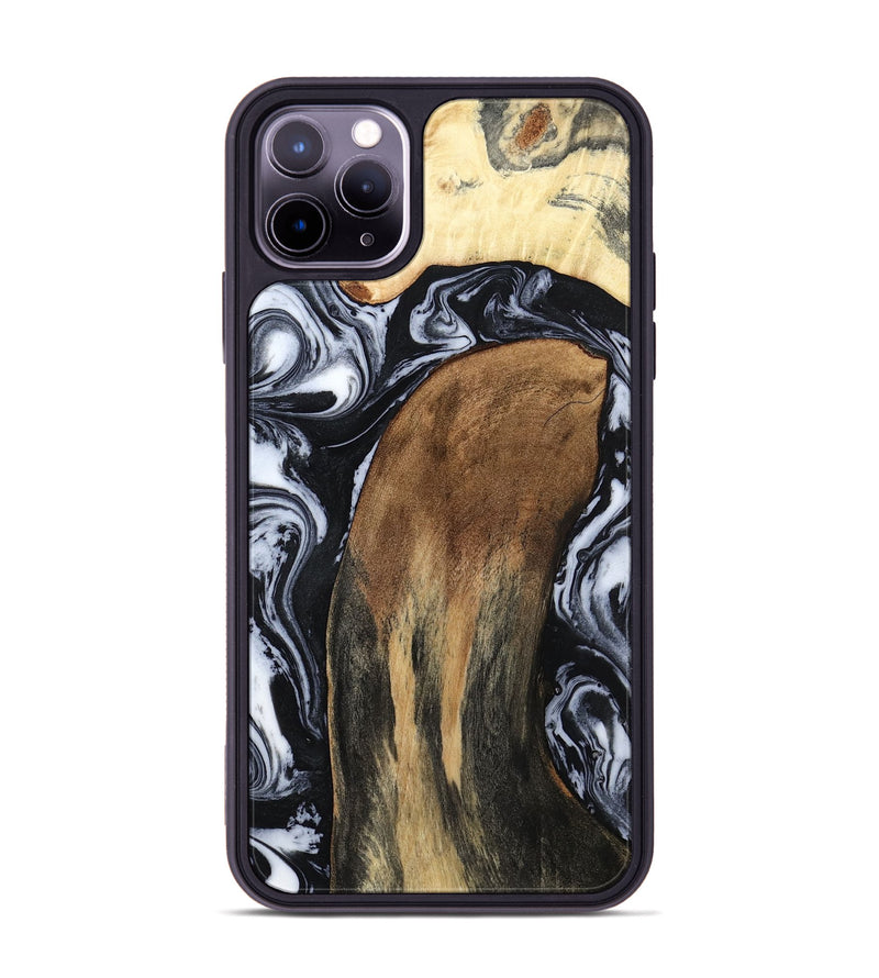 iPhone 11 Pro Max Wood Phone Case - Iona (Black & White, 784440)
