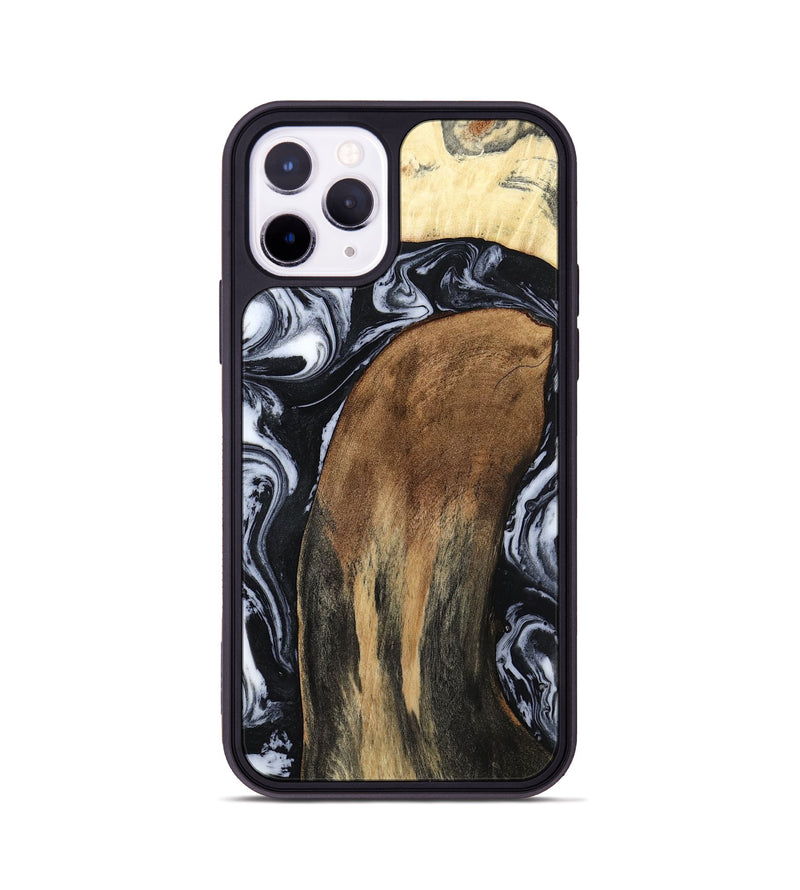 iPhone 11 Pro Wood Phone Case - Iona (Black & White, 784440)