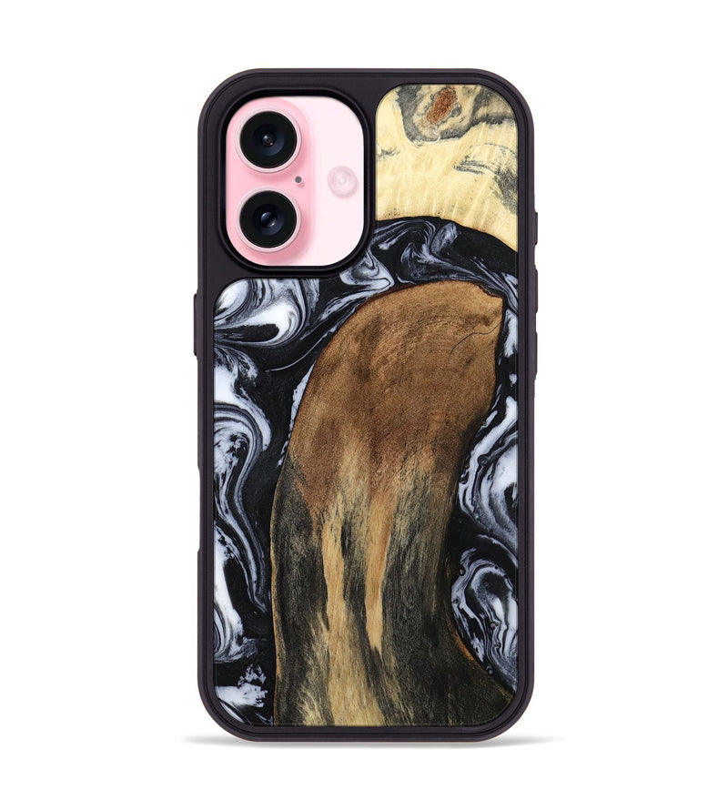 iPhone 17 Wood Phone Case - Iona (Black & White, 784440)
