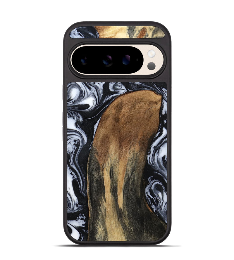 Pixel 10 Pro Wood Phone Case - Iona (Black & White, 784440)