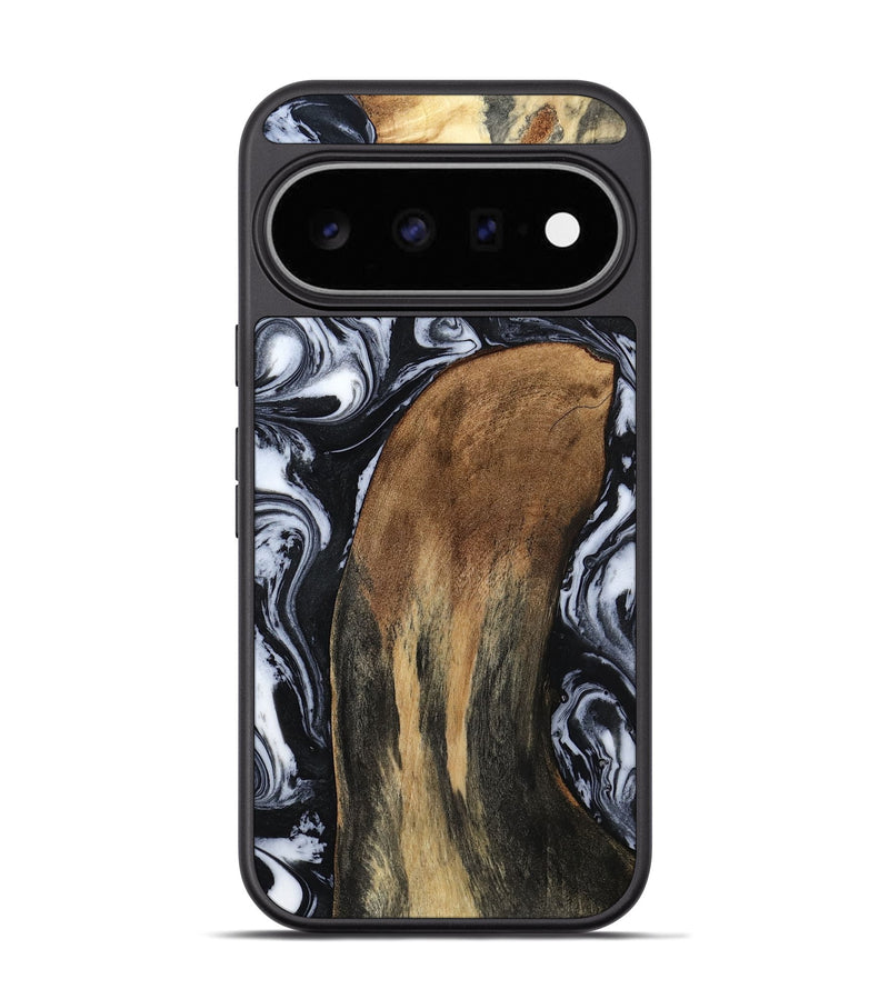 Pixel 11 Pro Wood Phone Case - Iona (Black & White, 784440)