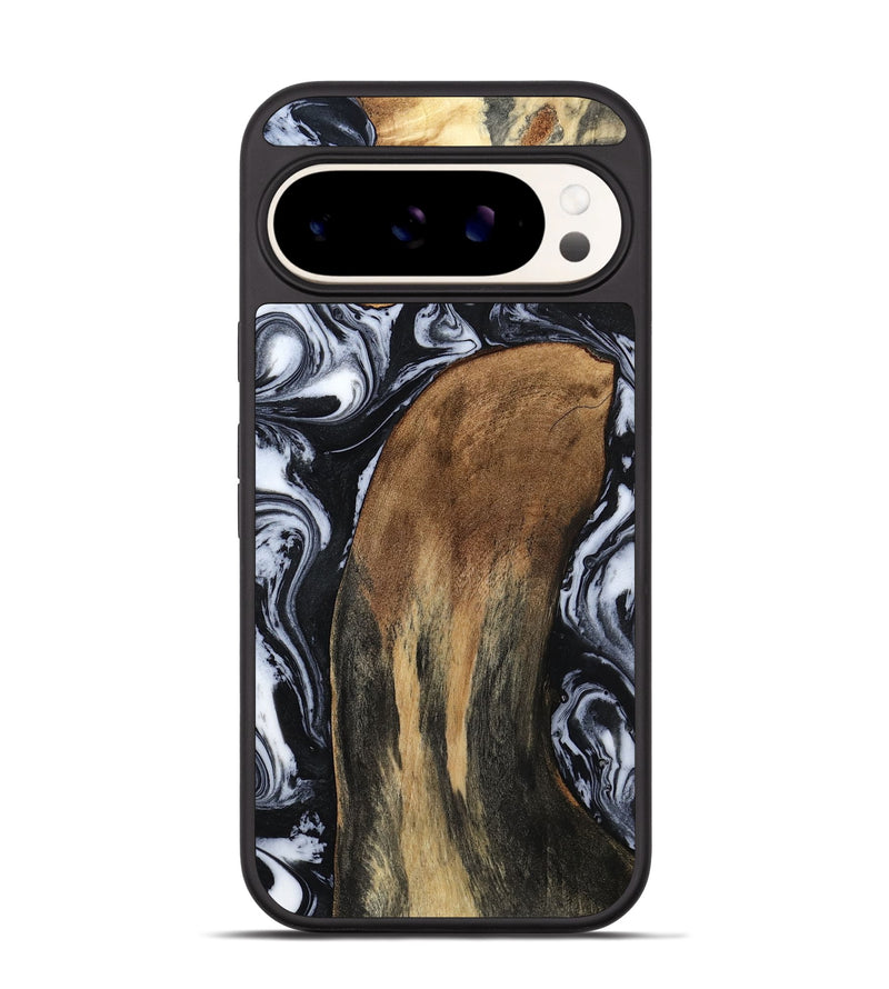 Pixel 9 Pro Wood Phone Case - Iona (Black & White, 784440)