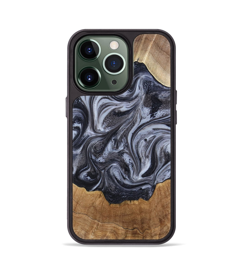 iPhone 13 Pro Wood Phone Case - Clifton (Black & White, 784447)