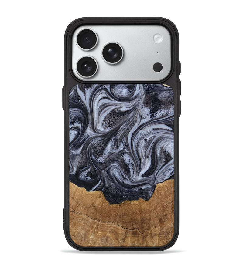 iPhone 18 Pro Max Wood Phone Case - Clifton (Black & White, 784447)