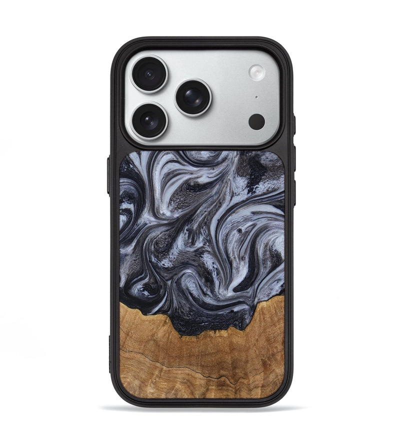 iPhone 18 Pro Wood Phone Case - Clifton (Black & White, 784447)