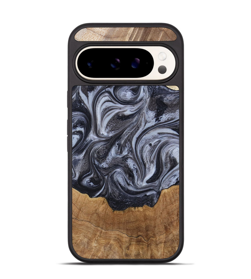 Pixel 9 Wood Phone Case - Clifton (Black & White, 784447)