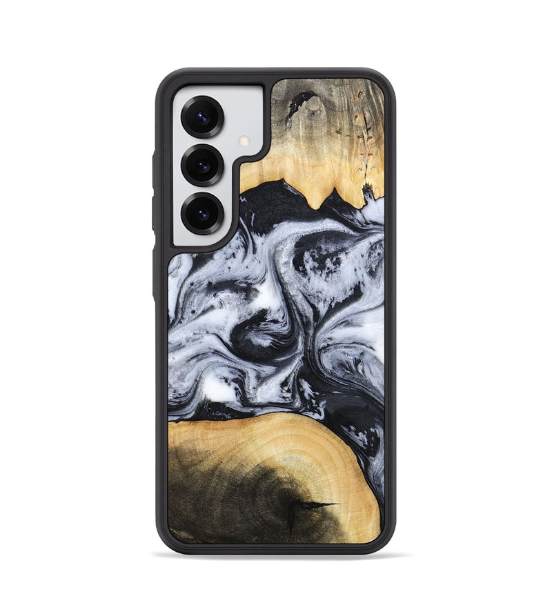 Galaxy S25 Wood Phone Case - Aja (Black & White, 784591)