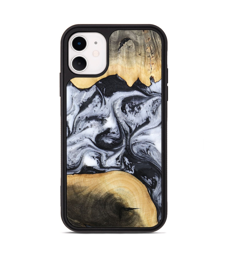 iPhone 11 Wood Phone Case - Aja (Black & White, 784591)