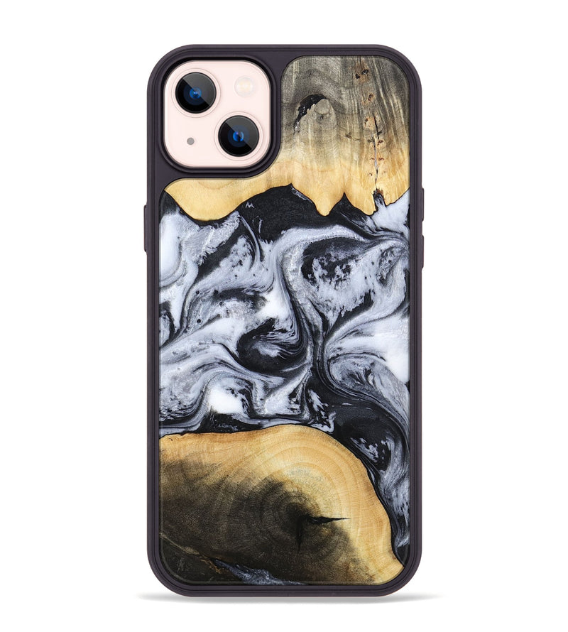 iPhone 14 Plus Wood Phone Case - Aja (Black & White, 784591)