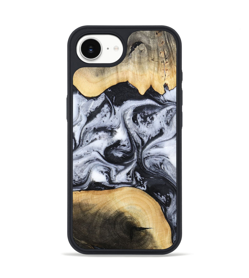 iPhone 16e Wood Phone Case - Aja (Black & White, 784591)