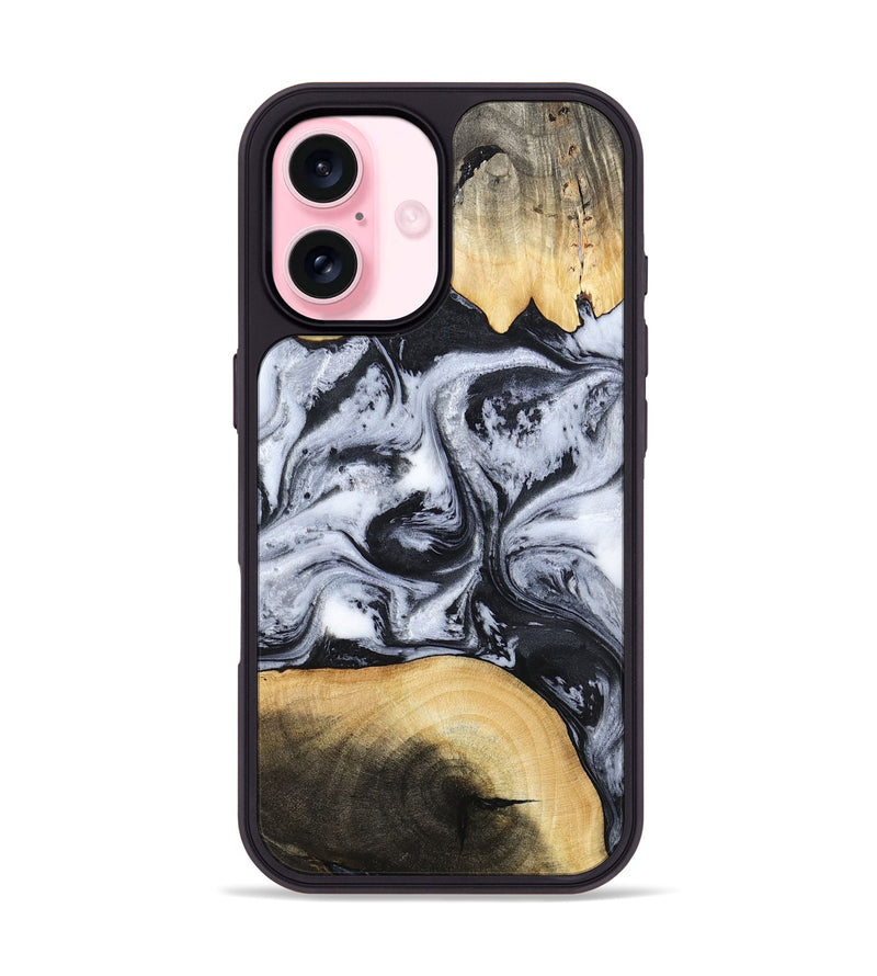 iPhone 17 Wood Phone Case - Aja (Black & White, 784591)